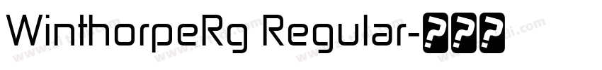 WinthorpeRg Regular字体转换